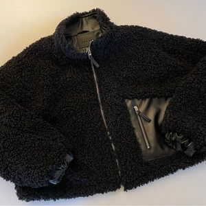 Blank NYC Sherpa Jacket with Faux Leather Accents